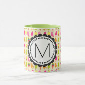Popsicles en Ice Cream gepersonaliseerd monogram Mok (Midden)