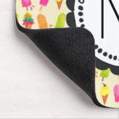 Popsicles en Ice Cream gepersonaliseerd monogram Muismat (Hoek)