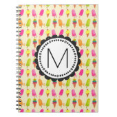 Popsicles en Ice Cream gepersonaliseerd monogram Notitieboek (Voorkant)