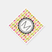 Popsicles en Ice Cream gepersonaliseerd monogram Servetten (Hoek)