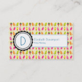 Popsicles en Ice Cream gepersonaliseerd monogram Visitekaartje (Voorkant)