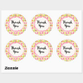 Popsicles en Ice Cream Zomerpatroon Dank u Ronde Sticker (Vel)