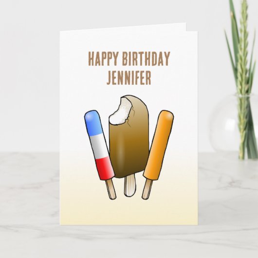 Popsicles en Ijsbar Kaart (Voorkant)