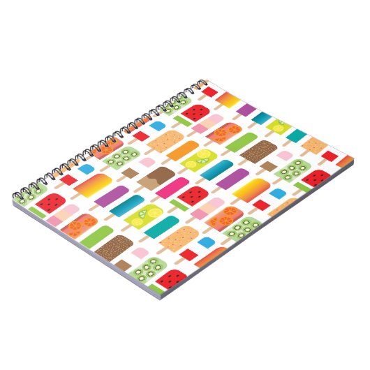 Popsicles en ijsberen Sweet Dessert-behandelingen Notitieboek (Linkerzijde)