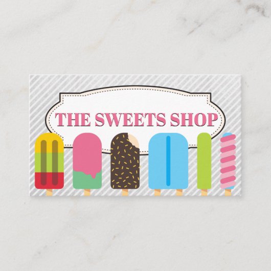 Popsicles en ijskap klantenkaartje (Voorkant)
