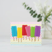 Popsicles en Polka Dots Briefkaart (Staand voorkant)