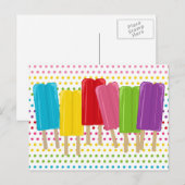 Popsicles en Polka Dots Briefkaart (Voorkant / Achterkant)