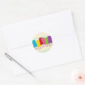 Popsicles en Polka Dots Ronde Sticker (Envelop)