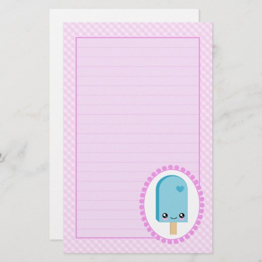  popsicles frambose — Stationery Briefpapier (Voorkant / Achterkant)