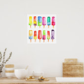 Popsicles helder aangepast poster. Consumptie Poster (Keuken)