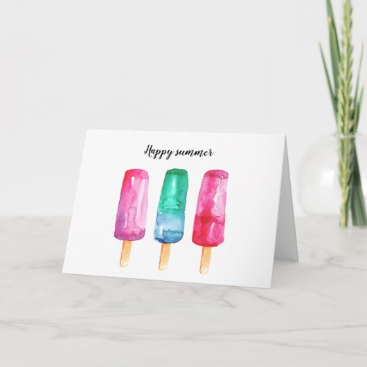 Popsicles helder aangepast wenskaart. feestdagen kaart (Voorkant)