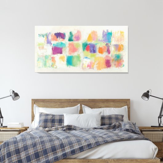 Popsicles Horizontale Steene Abstracte Druk Canvas Afdruk (Insitu (Slaapkamer))