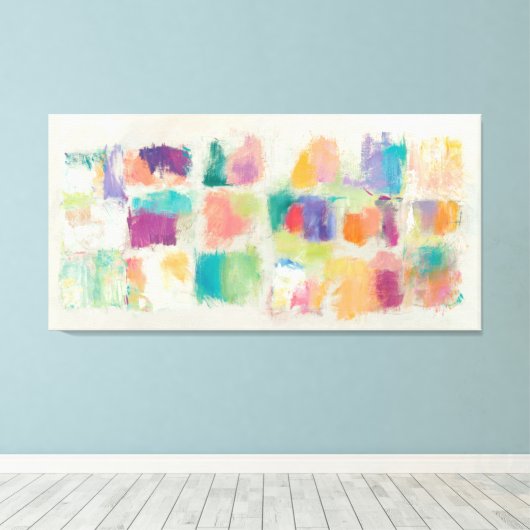 Popsicles Horizontale Steene Abstracte Druk Canvas Afdruk (Insitu (Houten vloer))