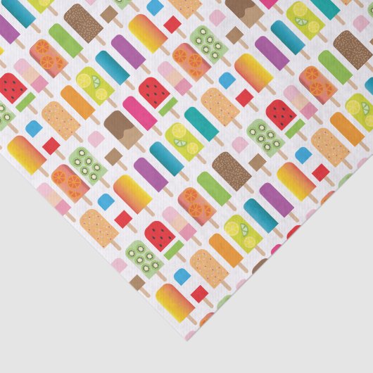 Popsicles Ice Cream Bars Dessert Tissuepapier (Detail)
