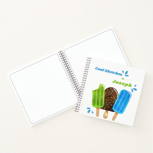 Popsicles Ice Cream Lolly Custom Sketchbook Notitieboek (Binnen)