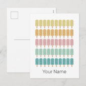 Popsicles  Ice Cream Retro Summer Design Feestdagenkaart (Voorkant / Achterkant)