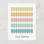 Popsicles  Ice Cream Retro Summer Design Feestdagenkaart (Voorkant)