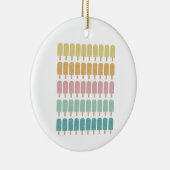 Popsicles  Ice Cream Retro Summer Design Keramisch Ornament (Rechts)