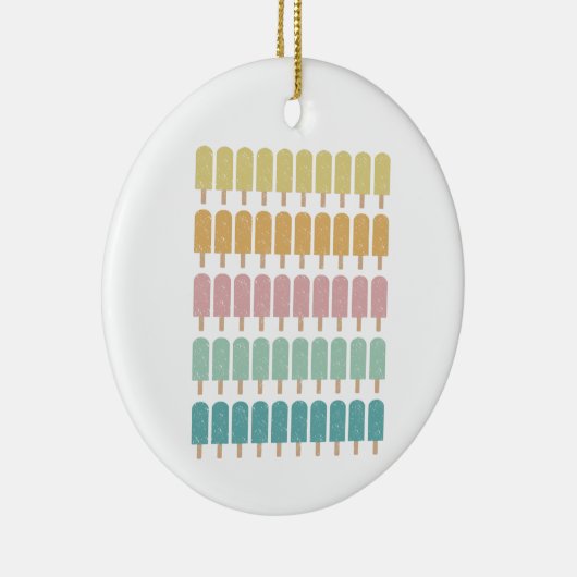 Popsicles  Ice Cream Retro Summer Design Keramisch Ornament (Rechts)