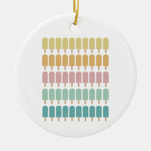 Popsicles Ice Cream Retro Summer Design Keramisch Ornament
