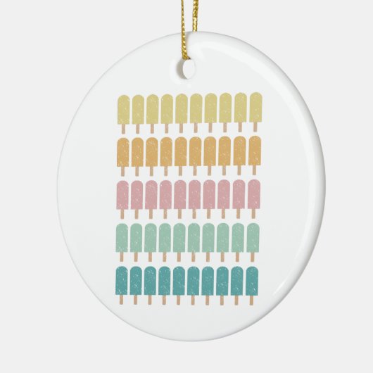 Popsicles Ice Cream Retro Summer Design Keramisch Ornament (Links)