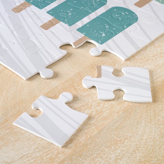 Popsicles  Ice Cream Retro Summer Design Legpuzzel (Zijkant)