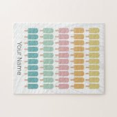Popsicles  Ice Cream Retro Summer Design Legpuzzel (Horizontaal)