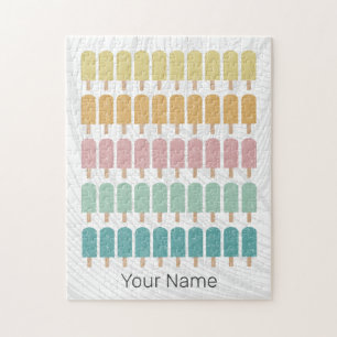 Popsicles  Ice Cream Retro Summer Design Legpuzzel