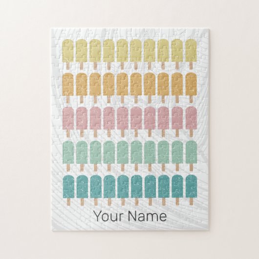 Popsicles  Ice Cream Retro Summer Design Legpuzzel (Verticaal)