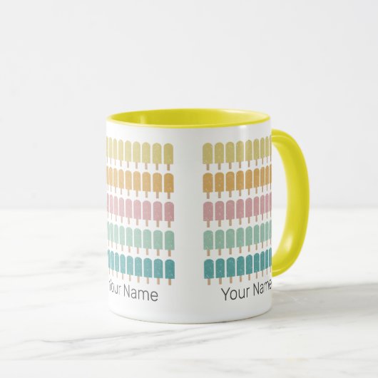 Popsicles  Ice Cream Retro Summer Design Mok (Voorkant rechts)