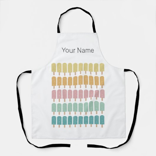 Popsicles  Ice Cream Retro Summer Design Schort (Voorkant)
