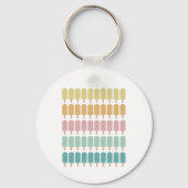 Popsicles  Ice Cream Retro Summer Design Sleutelhanger (Voorkant)