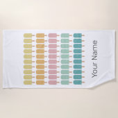 Popsicles  Ice Cream Retro Summer Design Strandlaken (Voorkant)