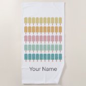 Popsicles  Ice Cream Retro Summer Design Strandlaken (Voorkant)