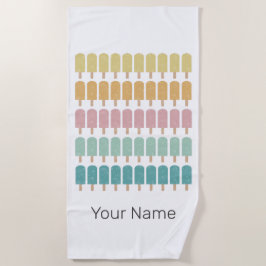 Popsicles  Ice Cream Retro Summer Design Strandlaken
