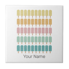 Popsicles  Ice Cream Retro Summer Design Tegeltje