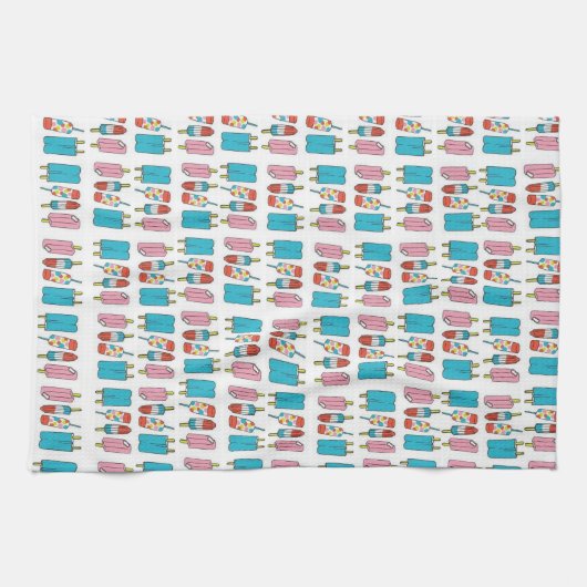Popsicles keuken handdoek (Horizontaal)