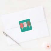 Popsicles Vierkante Sticker (Envelop)