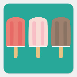 Popsicles Vierkante Sticker