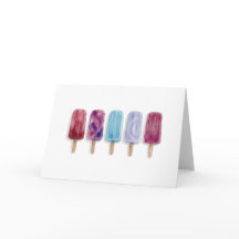 Popsicles watercolor schilderkunst zomerse sfeer