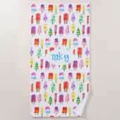 Popsics Bright Waterverf monogram handdoek (Voorkant)