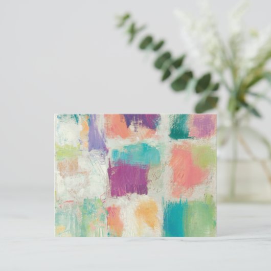 Popsics II Abstracte stone afdrukken | Mike Schick Briefkaart (Staand voorkant)