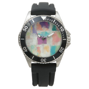 Popsics II Abstracte stone afdrukken Mike Schick Horloge