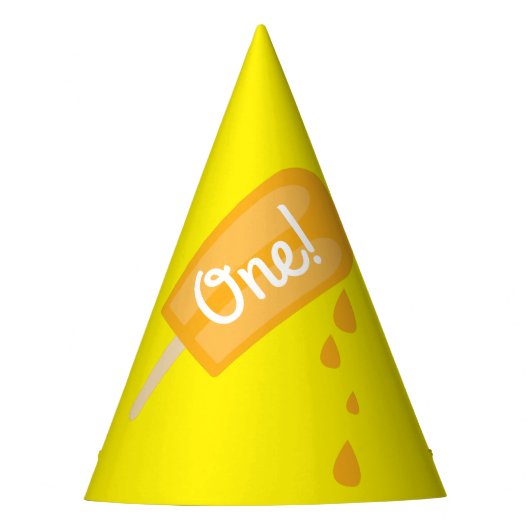 Popsiculair Cute Summer 1st Birthday Party Thema Feesthoedjes (Voorkant)