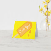 Popsiculair Cute Summer 1st Birthday Party Thema Kaart (Gele Bloem)