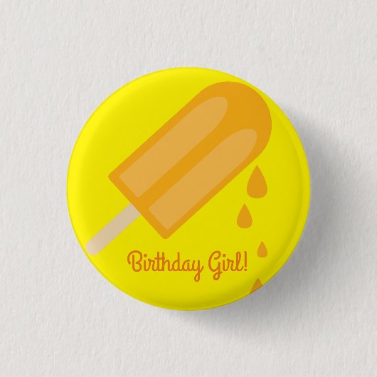 Popsiculair Cute Summer 1st Birthday Party Thema Ronde Button 3,2 Cm (Voorkant)