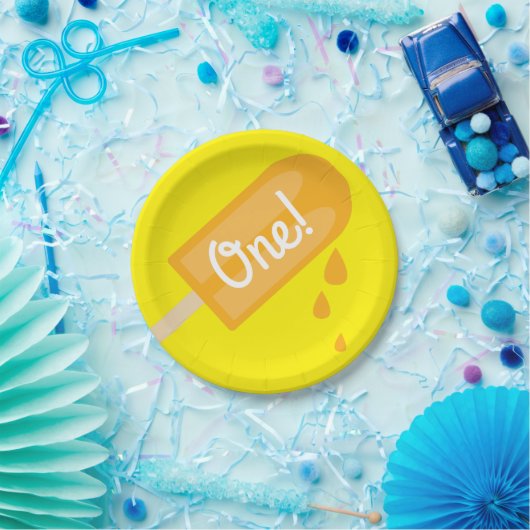 Popsiculair Cute Summer 1st Birthday Thema Papieren Bordje (Feest)