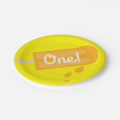 Popsiculair Cute Summer 1st Birthday Thema Papieren Bordje (Gekanteld)