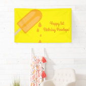 Popsiculair Cute Summer 1st Birthday Thema Spandoek (Insitu)