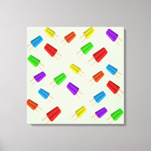 Popsiculair Ice Cream Texture Canvas Afdruk (Voorkant)